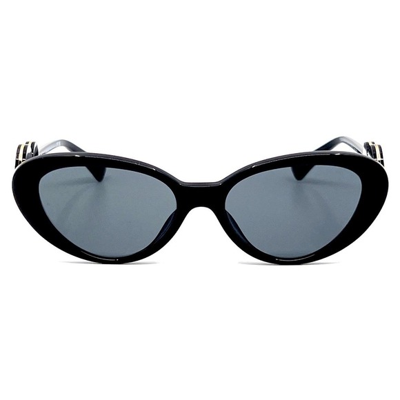 New! Versace Black Sunglasses with Gold Medusa Detail (box and dust cloth). main image 7